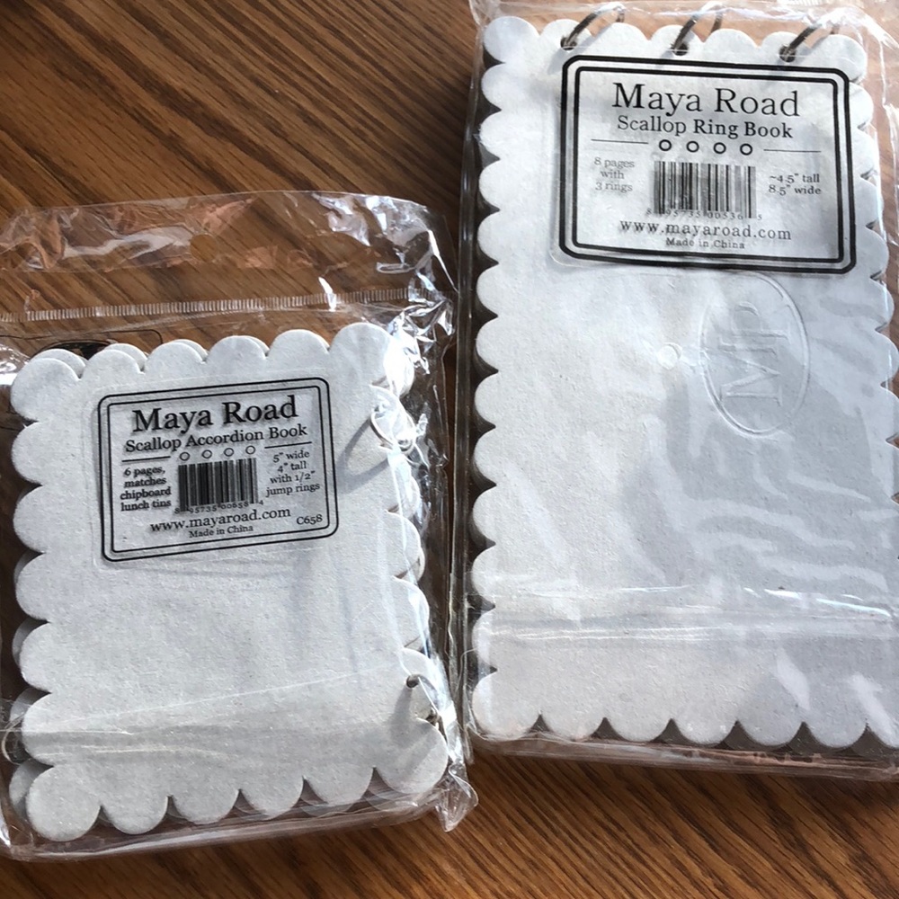 Set of 2 Maya Road Scallop Accordion Books